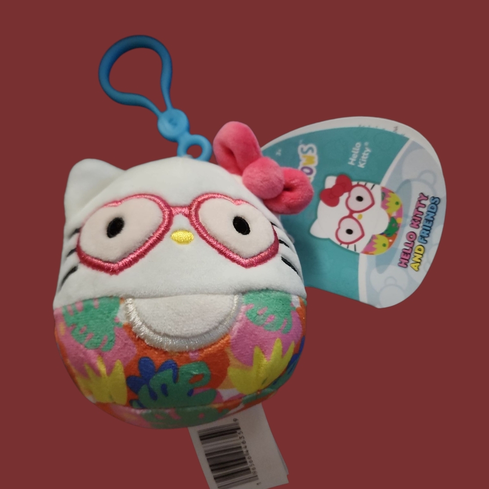 Hello Kitty Plush 3.5" with Pink and Multicolor Accents By Squishmallows